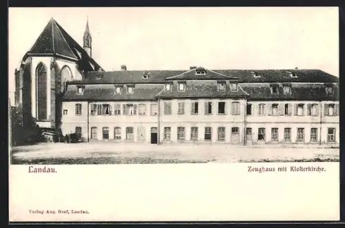AK Landau, Zeughaus mit Klosterkirche