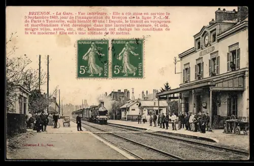 AK Brienon, La Gare, Vue intérieure