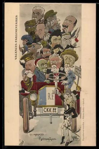 Künstler-AK sign. E. Muller: Vacances Parlementaires