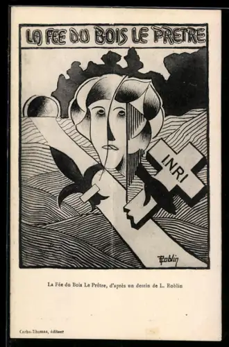 Künstler-AK sign. Rablin: La fee du bois le petre