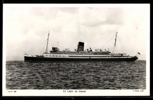 AK Passagierschiff S.S. Lady of Mann in Seitenansicht