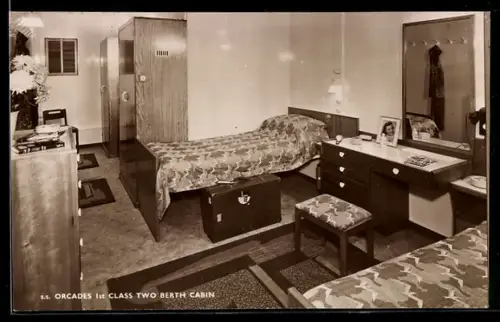 AK Orient Liner SS Orcades, 1st Class Two Berth Cabin, Passagierschiff