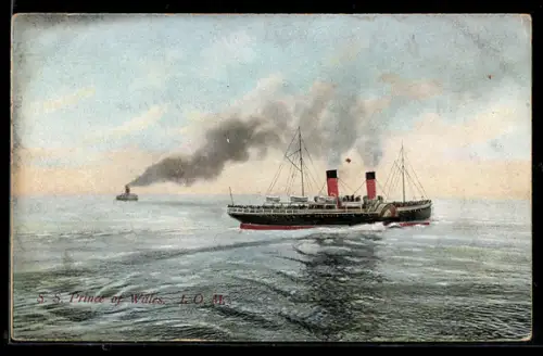 AK Passagierschiff Prince of Wales auf hoher See