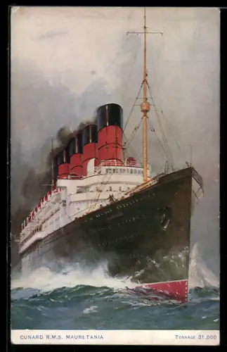 AK Passagierschiff RMS Mauretania der Cunard Line