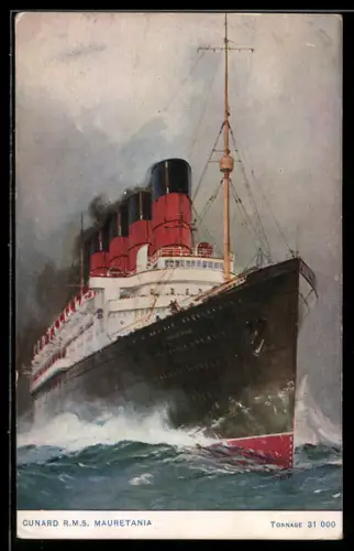 AK Passagierschiff RMS Mauretania der Cunard Line