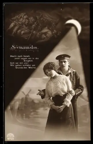 AK Matrose des Kriegsschiffes S.M.S. Oldenburg mit seiner Liebsten