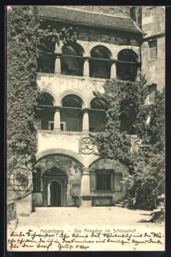AK Heidelberg, Arkaden im Schlosshof