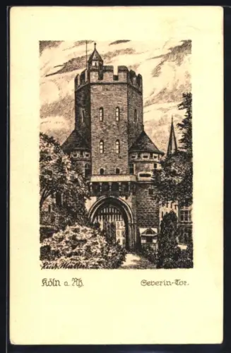 AK Köln a. Rh., Severin-Tor