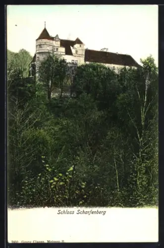 AK Scharfenberg, Ansicht des Schlosses Scharfenberg