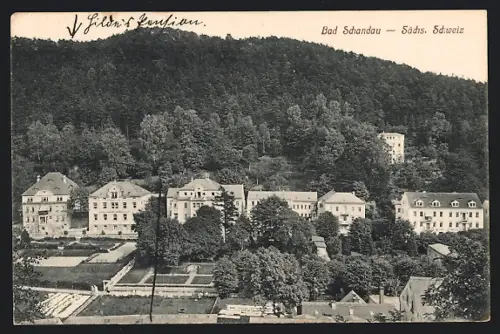 AK Bad Schandau /Sächs. Schweiz, Ortspartie