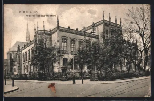 AK Köln a. Rh., Wallraf-Richartz-Museum mit Strassenpartie