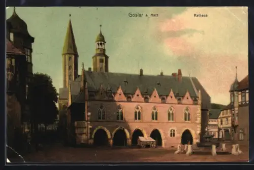 AK Goslar, Platz am Rathaus