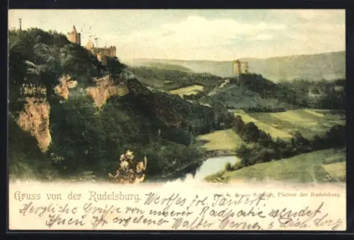 AK Rudelsburg, Blick zur Burg