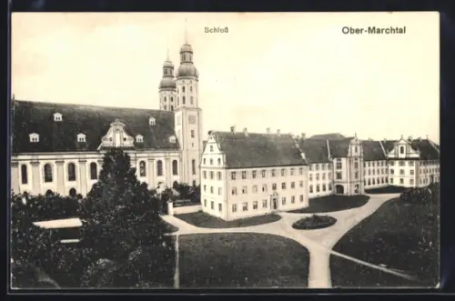AK Ober-Marchtal, Blick zum Schloss