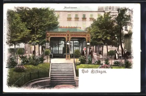 AK Bad Kissingen, Szene am Maxbrunnen
