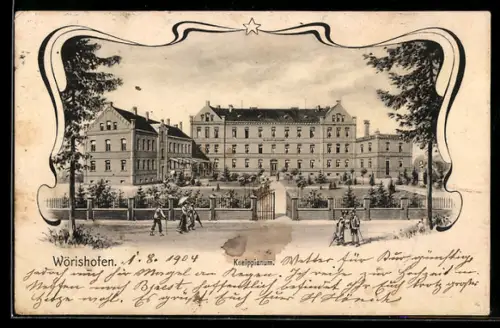 Künstler-AK Eugen Felle: Wörishofen, Kneippianum