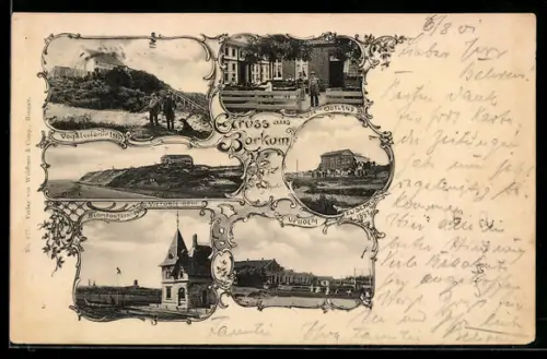 AK Borkum, Blomfontein 1900, Vogelcolonie 1885, Elisenruh 1897