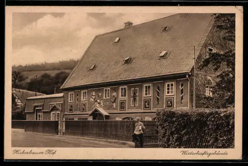 AK Herold i. Erzgeb., Hotel Huberbauer Hof, Chemnitz i. Sa., Huberbauers Bunte Bühne, Sonnenstrasse 13