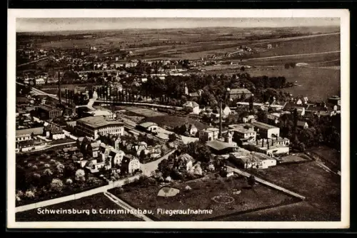 AK Schweinsburg, Teilansicht, Fliegeraufnahme