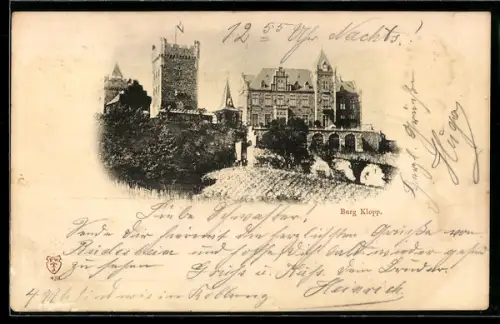 AK Bingen / Rhein, Burg Klopp