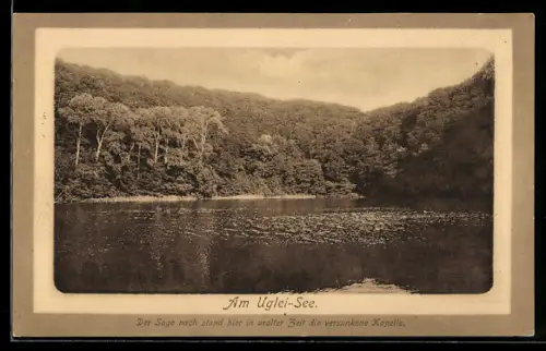 AK Uglei, Uglei-See, Gasthaus z. Uglei, Inh. August Holzbach