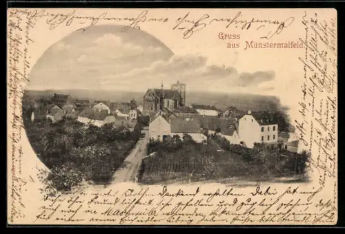 AK Münstermaifeld, Ortsansicht mit Kirche