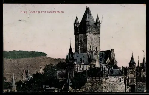 AK Cochem, Burg Cochem von Nordwesten