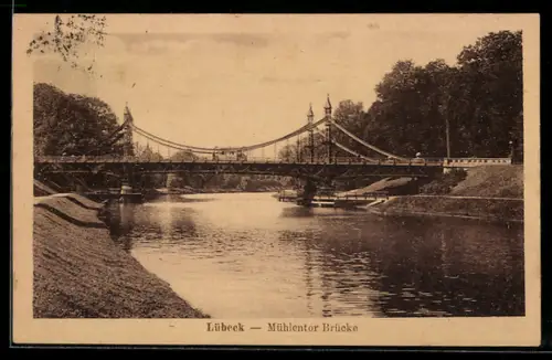 AK Lübeck, Mühlentor Brücke