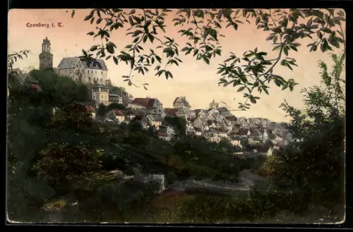 AK Cronberg i. T., Burg, Stadtansicht