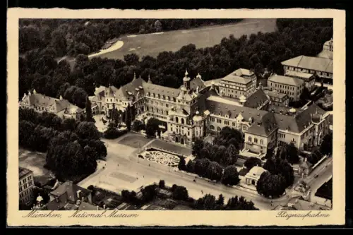 AK München, Nationalmuseum, Fliegeraufnahme
