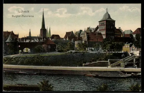 AK Lübeck, Burgtor-Panorama