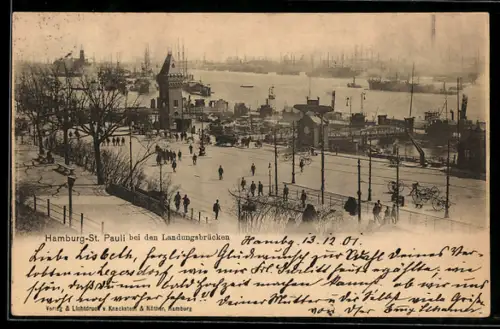 AK Hamburg-St. Pauli, Landungsbrücken