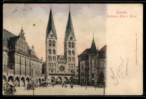 AK Bremen, Rathaus, Dom, Börse