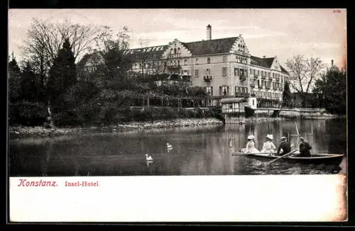 AK Konstanz, Insel-Hotel mit Bootspartie