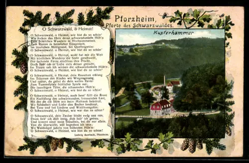 AK Pforzheim, Kupferhammer, Gedicht