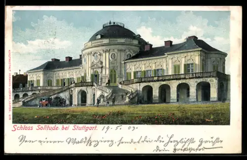 Lithographie Stuttgart, Schloss Solitude