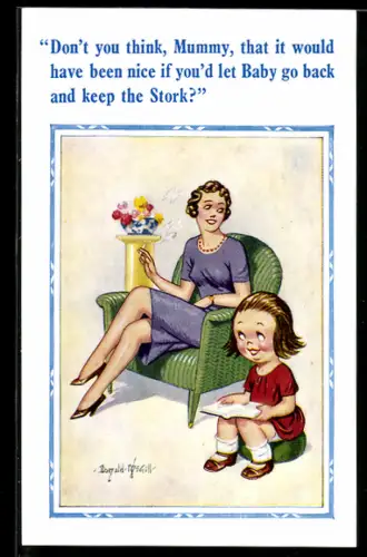 Künstler-AK Donald McGill: Don`t you think, Mummy,...