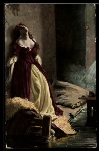 Künstler-AK sign. C. D. Flavitzky: Fürstin Tarakonow, Russische Kunst