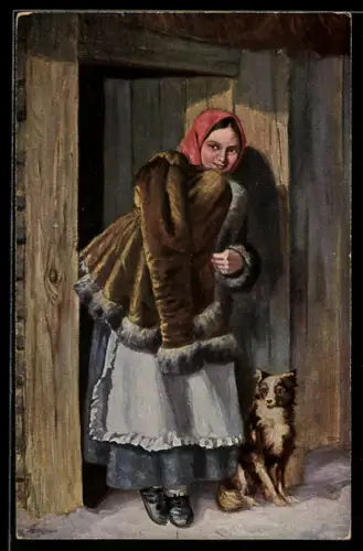 Künstler-AK sign. Ratchkov: In Erwartung, Russische Kunst