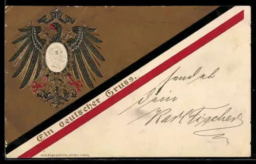Künstler-AK Bruno Bürger & Ottillie Nr. 6979: Kaiser Wilhelm II im Reichsadler