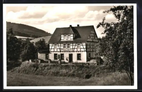 AK Brombach, Gasthaus u. Pension Brombacher Tal, Bes. K. Keil