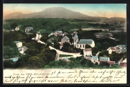 AK Ober-Dollendorf, Strassenpartie mit Kirche