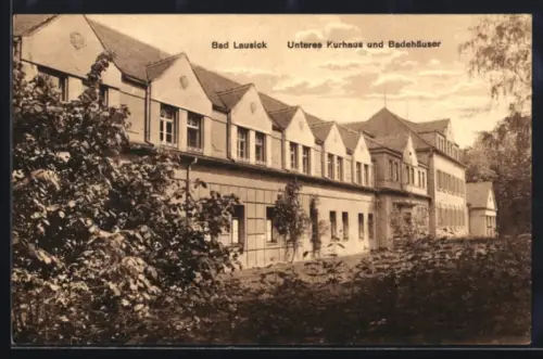 AK Bad Lausick, Unteres Kurhaus und Badehäuser
