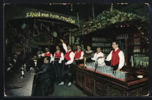 AK Düsseldorf, Gasthaus Radschläger Museum, Mühlenstrasse 8, Innenansicht