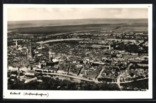 AK Lübeck, Teilansicht, Fliegeraufnahme