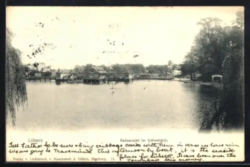 AK Lübeck, Badeanstalt im Krähenteich