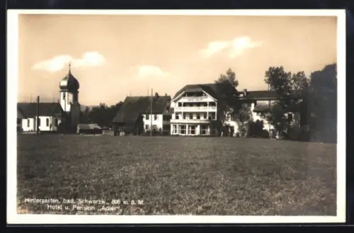 AK Hinterzarten /bad. Schwarzw., Hotel u. Pension Adler