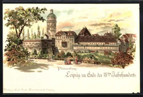 Lithographie Leipzig, Pleissenburg zu Ende des 18ten Jahrhunderts