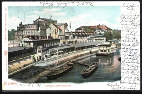 AK Dresden, Helbig`s Etablissement, Italienisches Dörfchen
