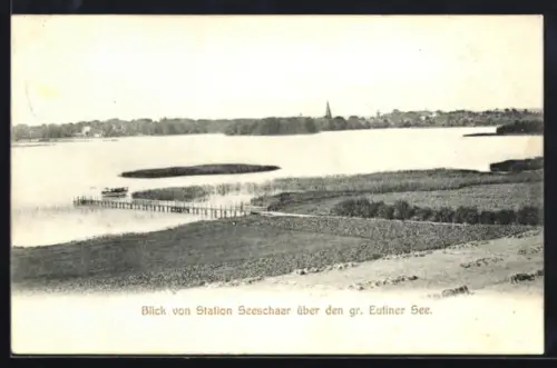AK Eutin, Station Seeschaar, Blick über den grossen Eutiner See